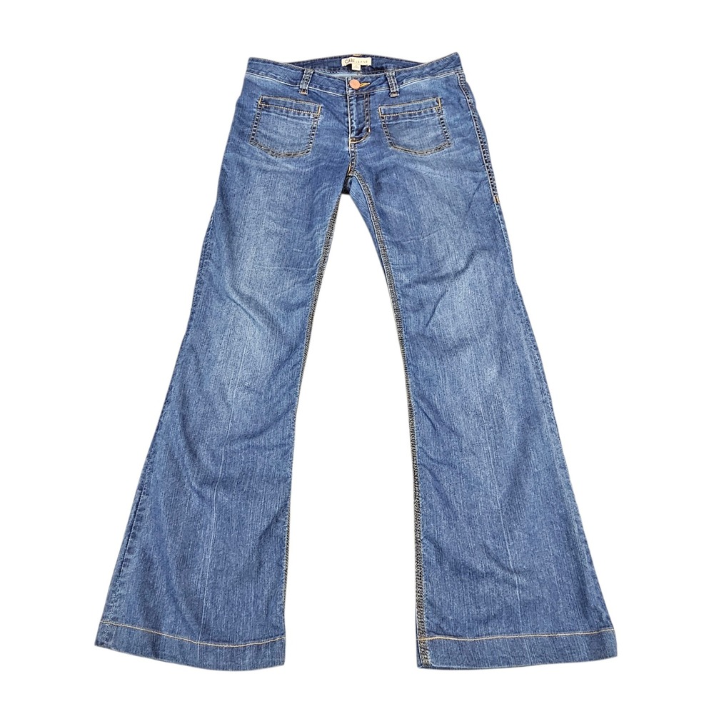 Cabi Jeans Womens Sz 6 Farrah Flare Blue Medium Wash Denim Trouser Pants 762R